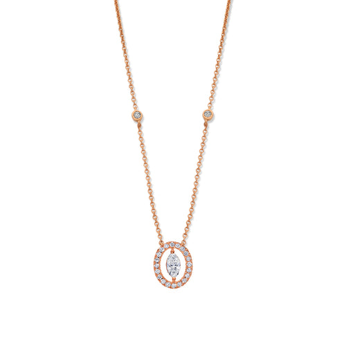 Rose gold and diamond necklace