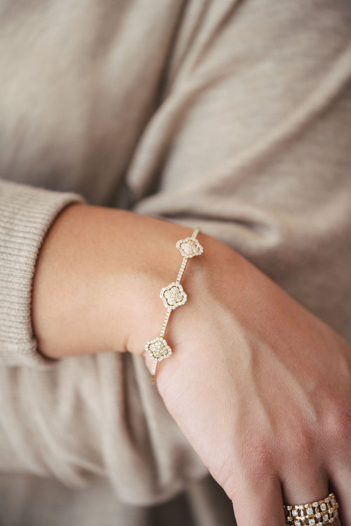 Bracelet en or jaune et diamants