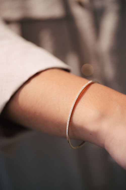 Bracelet en or jaune et diamants