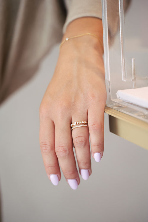 Bague en or jaune et diamants