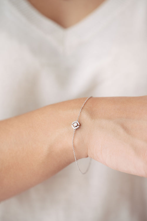 Bracelet en or blanc et diamants