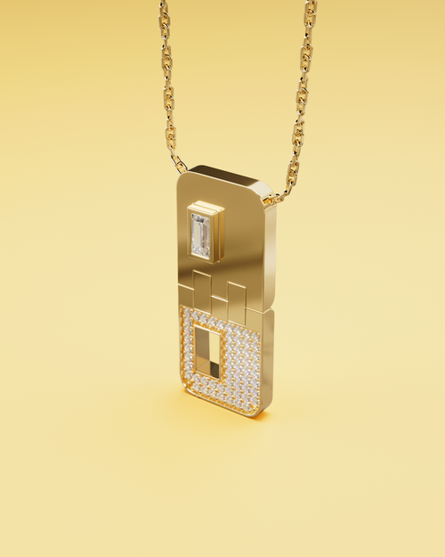 Collier en or jaune et diamants