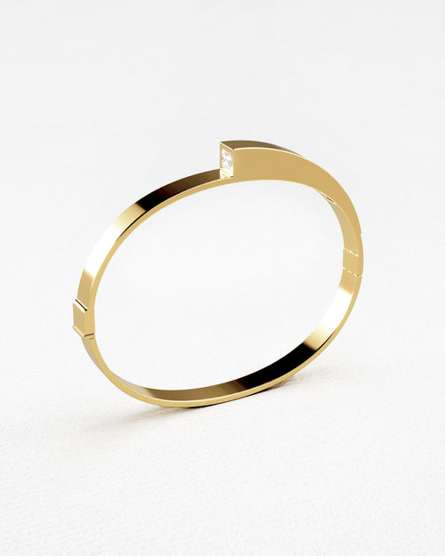 Bracelet en or jaune et Spinel grise