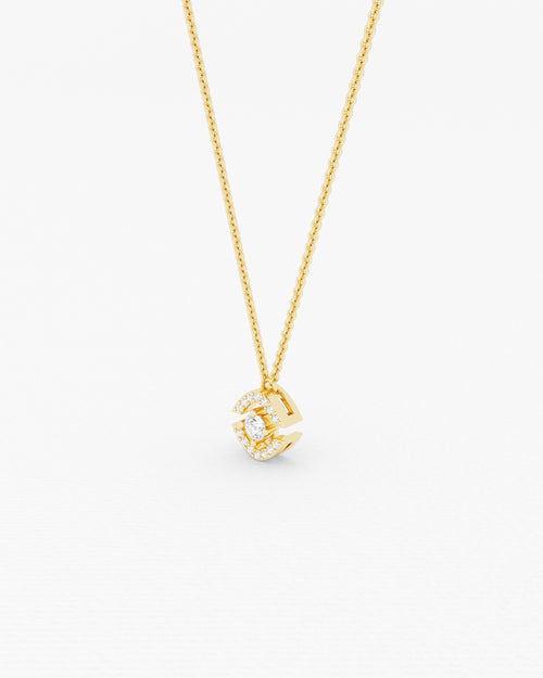 Pendentif en or blanc et diamants