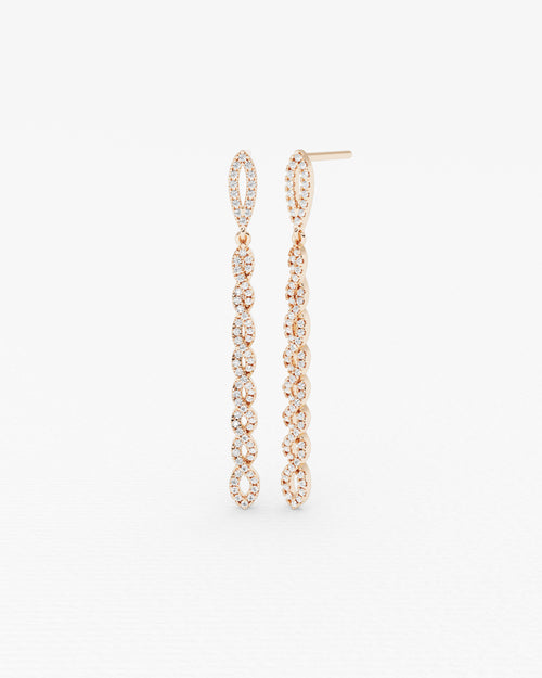 Boucles d'oreilles en or blanc et diamants