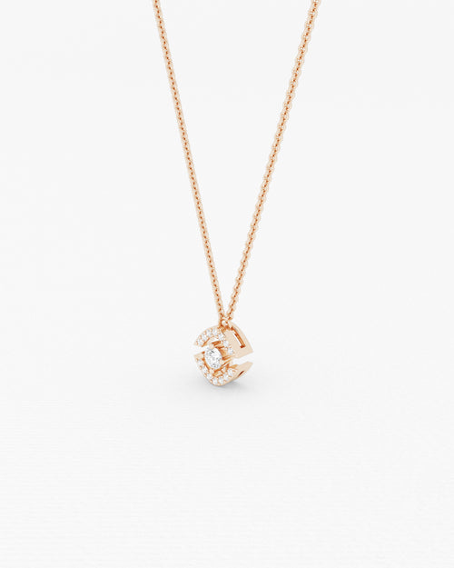 Pendentif en or blanc et diamants