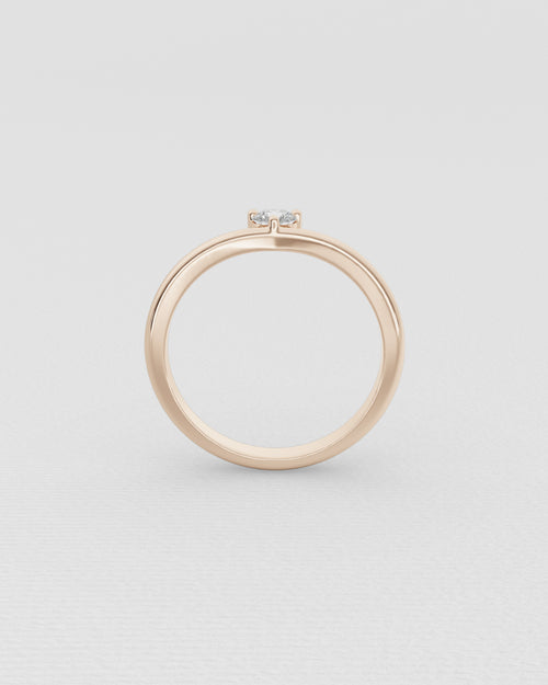 Bague en or blanc sertie d'un diamant