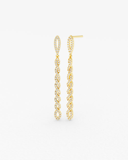 Boucles d'oreilles en or blanc et diamants