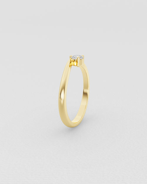 Bague en or blanc sertie d'un diamant