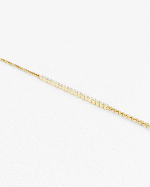 Bracelet en or blanc et diamants