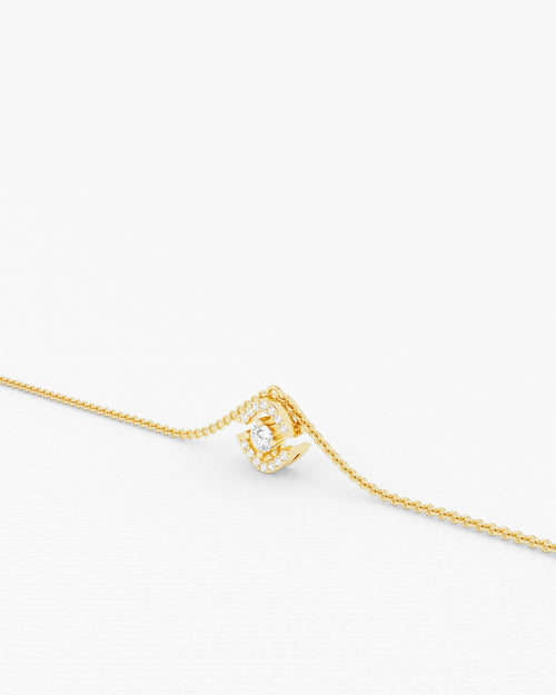 Pendentif en or blanc et diamants