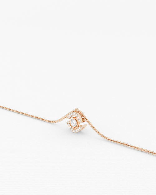 Pendentif en or blanc et diamants