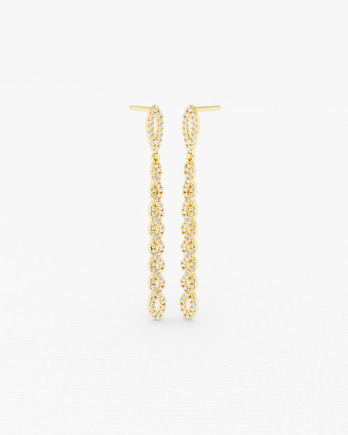 Boucles d'oreilles en or blanc et diamants