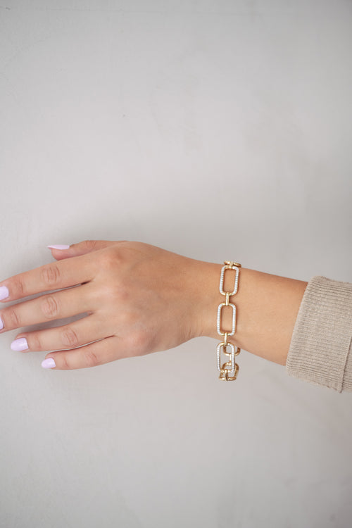 Bracelet en or jaune et diamants