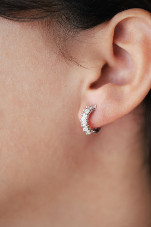 White gold and diamond earrings