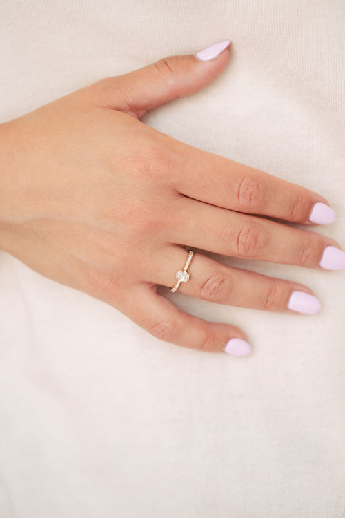 Bague en or jaune et diamants