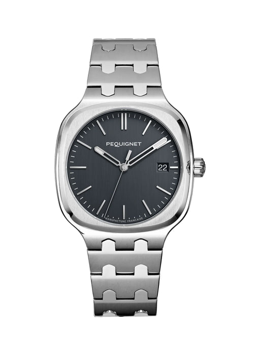Montre Concorde de la marque Pequignet cadran noir de 40 mm