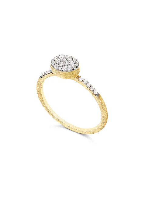 Yellow gold and diamond ring
