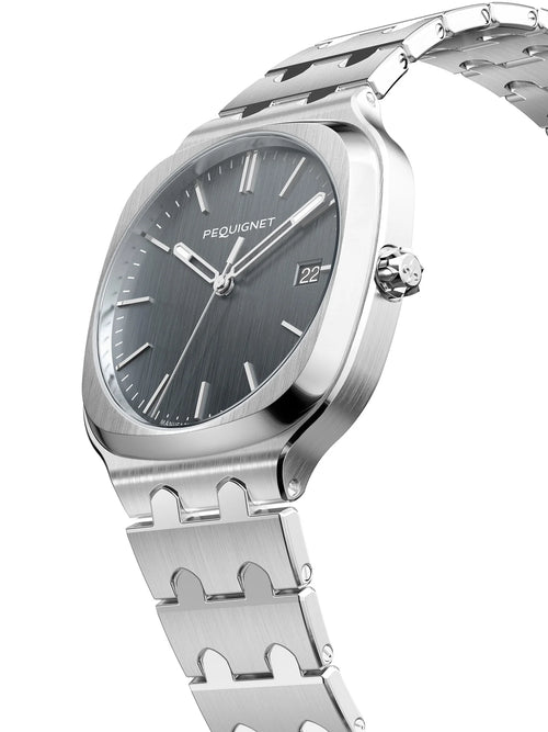 Montre Concorde de la marque Pequignet cadran noir de 40 mm