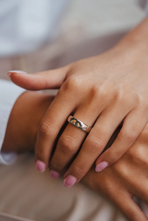Bague de la marque Pesavento en argent massif