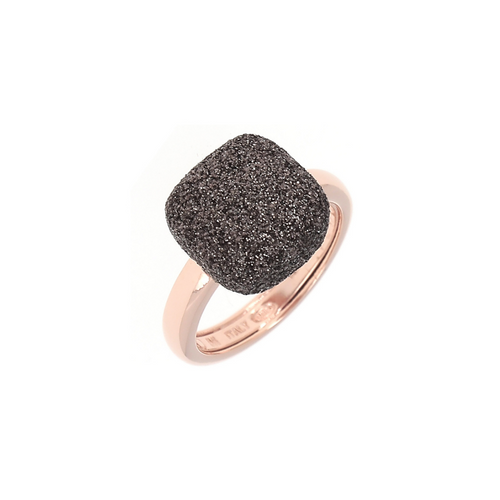 Bague de la marque Pesavento en argent massif rosé et Polvere di Sagno Bronzo