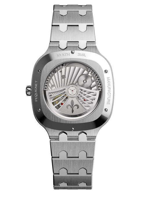 Montre Concorde de la marque Pequignet cadran noir de 40 mm