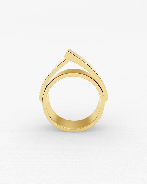 Bague en or jaune et diamant