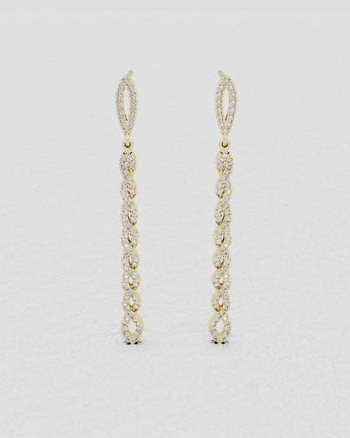 Boucles d'oreilles en or blanc et diamants