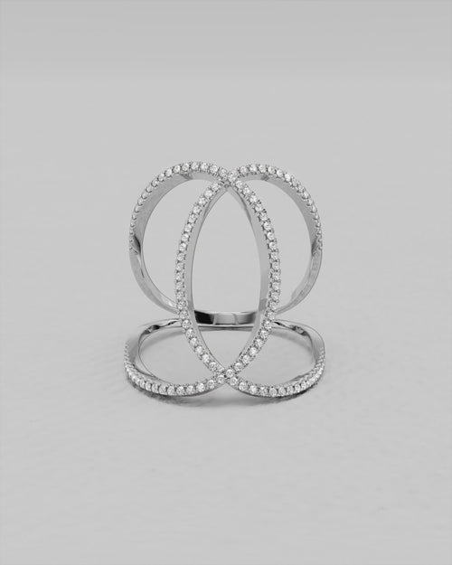 Bague en or rose et diamants