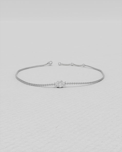 Bracelet en or jaune/or blanc et diamant