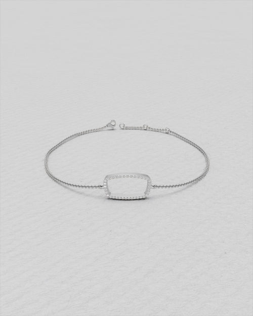 Bracelet en or blanc et diamants
