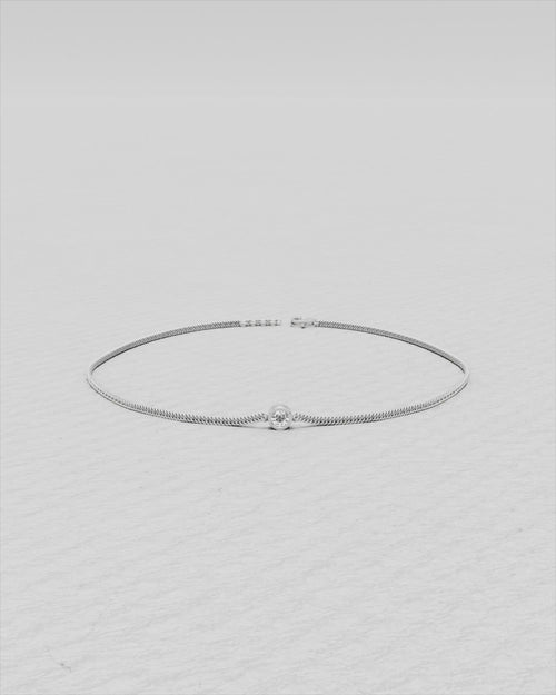 Yellow gold and diamond bracelet
