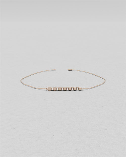 Bracelet en or rose et diamants