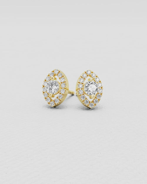 Boucles d'oreilles en or blanc et diamants