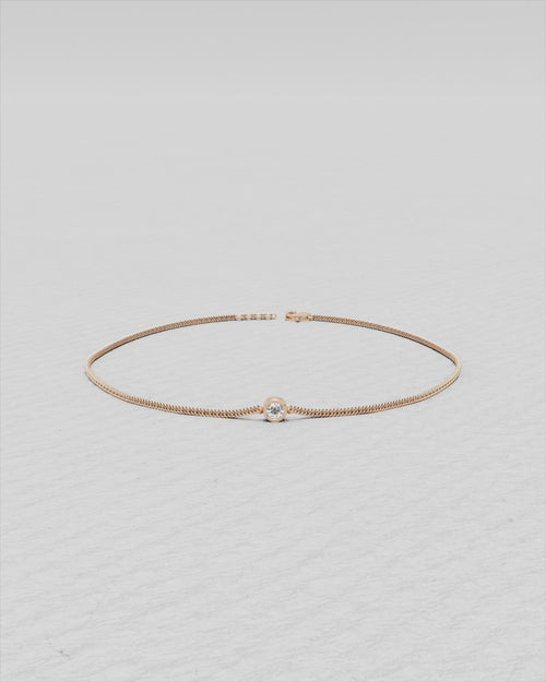 Yellow gold and diamond bracelet