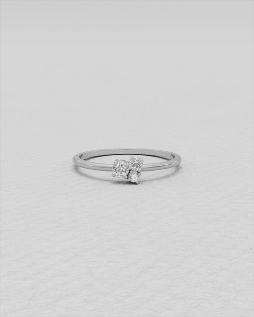 Bague en or rose et diamants