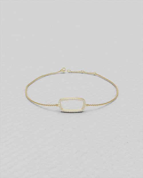 Bracelet en or blanc et diamants