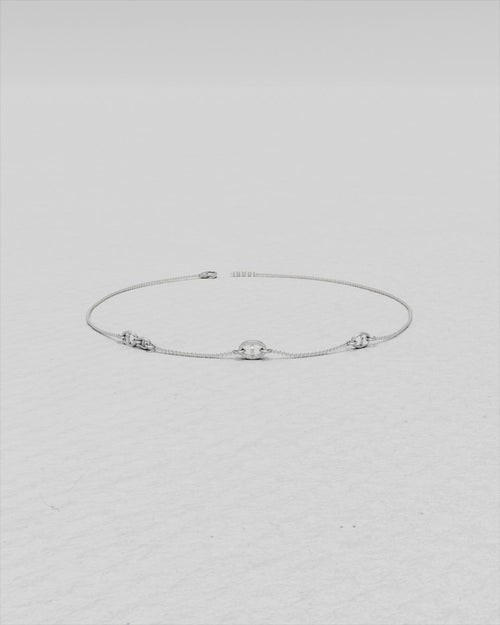 Bracelet en or rose et diamants