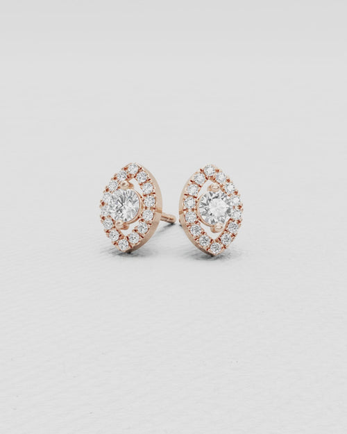 Boucles d'oreilles en or blanc et diamants