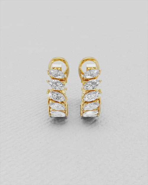 Boucles d'oreilles en or blanc et diamants