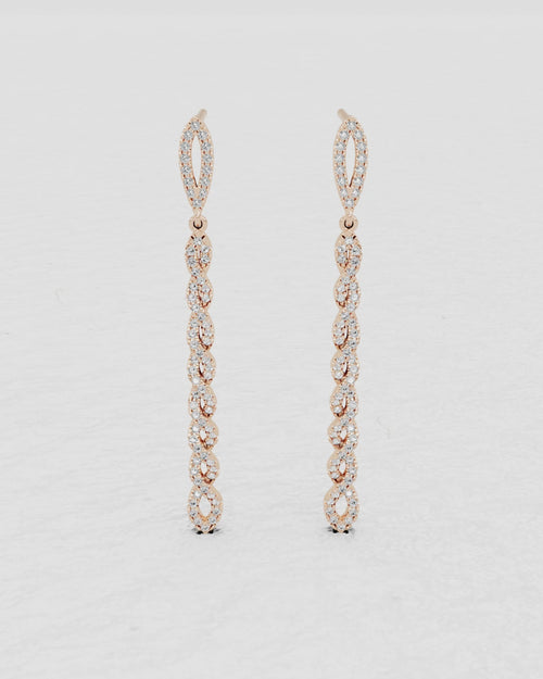 Boucles d'oreilles en or blanc et diamants