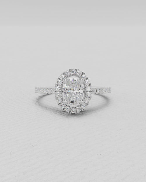 Bague en or blanc et diamants