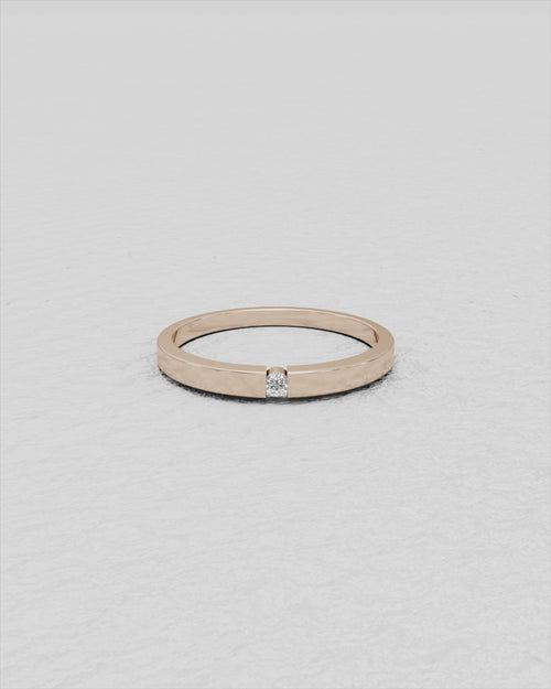 Bague en or rose et diamant