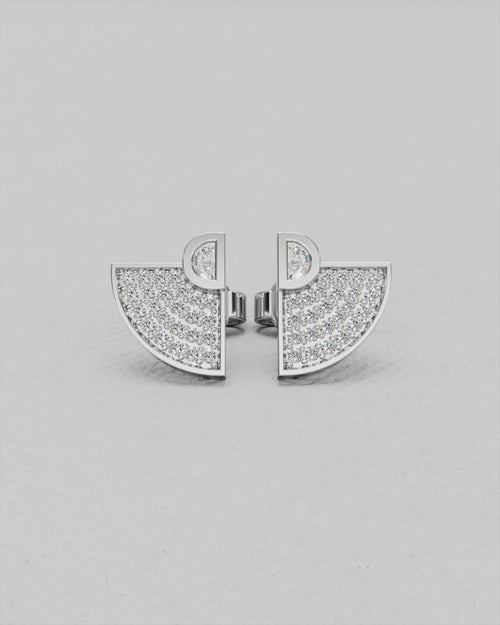 Boucles d'oreilles en or blanc et diamants