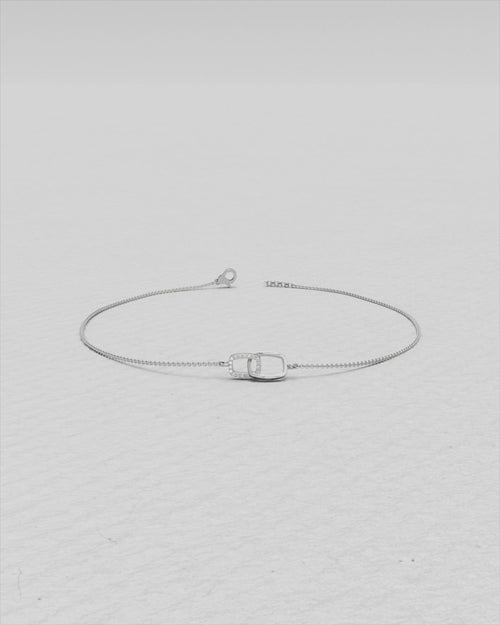 Bracelet en or blanc et diamants