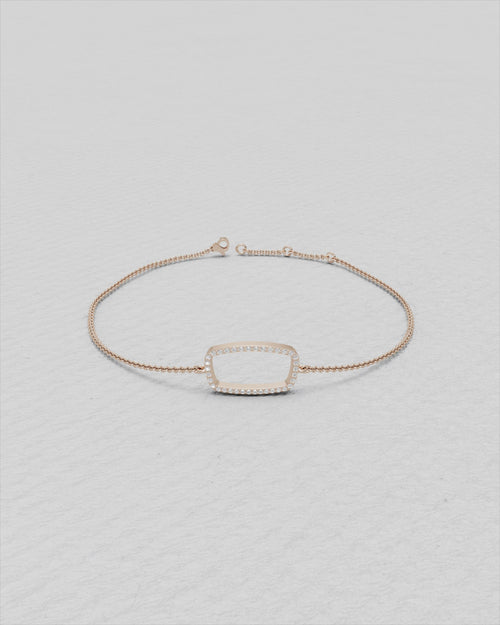 Bracelet en or blanc et diamants