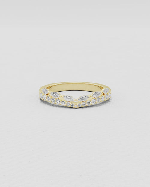 Bague en or blanc et diamants