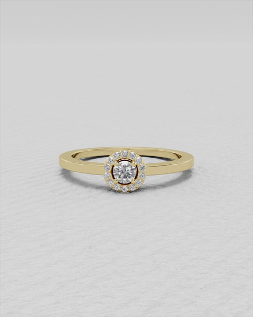 Bague en or jaune et diamants