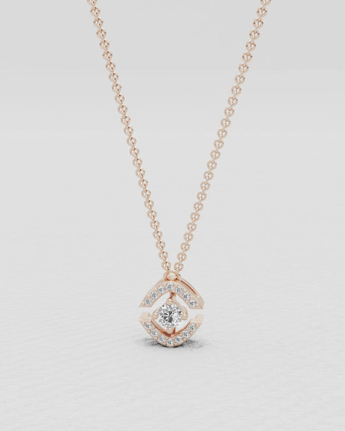 Pendentif en or blanc et diamants