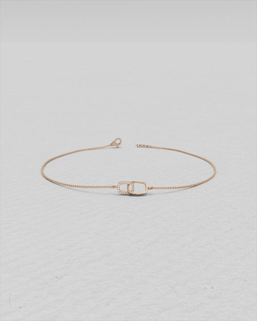 Bracelet en or blanc et diamants